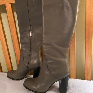Sam Edelman Regina Grey Leather Boots, size 10